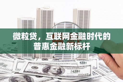 九台微粒贷，互联网金融时代的普惠金融新标杆