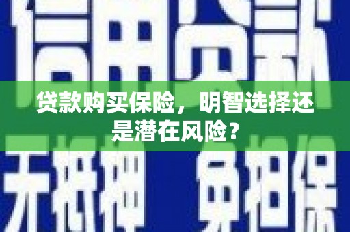 九台贷款购买保险，明智选择还是潜在风险？