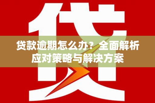 九台贷款逾期怎么办？全面解析应对策略与解决方案