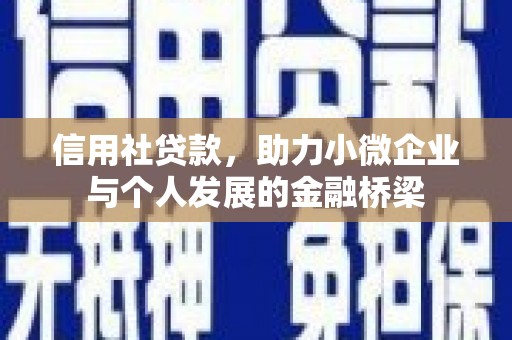 九台信用社贷款，助力小微企业与个人发展的金融桥梁