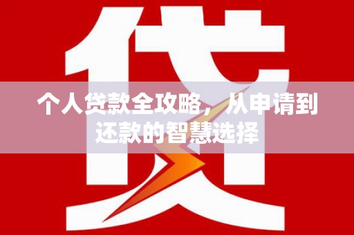 九台个人贷款全攻略，从申请到还款的智慧选择