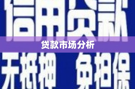 九台贷款市场分析