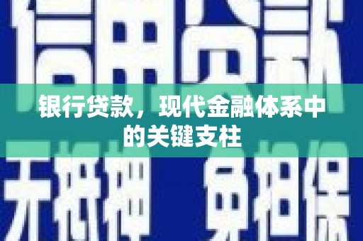 九台银行贷款，现代金融体系中的关键支柱