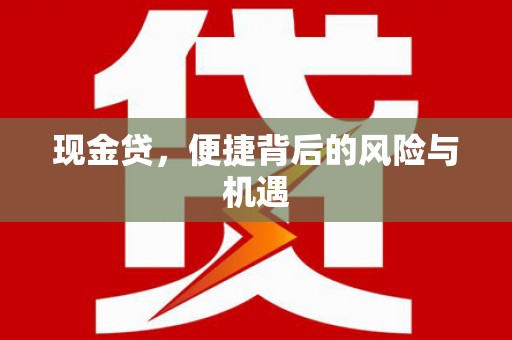 九台现金贷，便捷背后的风险与机遇