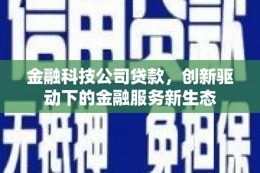 九台金融科技公司贷款，创新驱动下的金融服务新生态