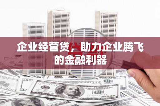九台企业经营贷，助力企业腾飞的金融利器
