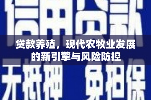 九台贷款养殖，现代农牧业发展的新引擎与风险防控
