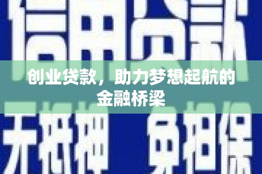 九台创业贷款，助力梦想起航的金融桥梁