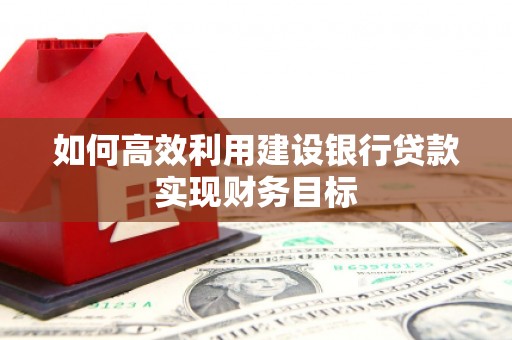九台如何高效利用建设银行贷款实现财务目标