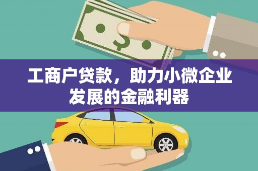 九台工商户贷款，助力小微企业发展的金融利器