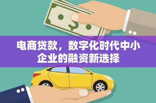 九台电商贷款，数字化时代中小企业的融资新选择