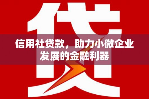 九台信用社贷款，助力小微企业发展的金融利器