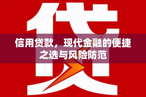 九台信用贷款，现代金融的便捷之选与风险防范