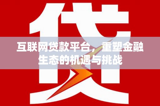 九台互联网贷款平台，重塑金融生态的机遇与挑战