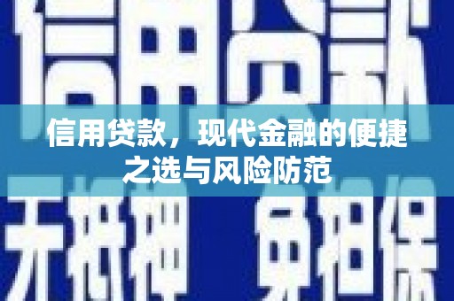 九台信用贷款，现代金融的便捷之选与风险防范