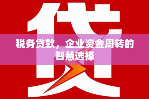 九台税务贷款，企业资金周转的智慧选择