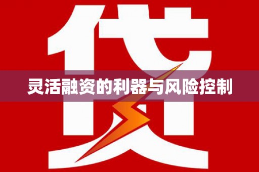 九台灵活融资的利器与风险控制