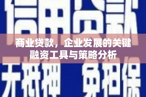 九台商业贷款，企业发展的关键融资工具与策略分析