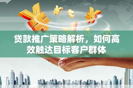 九台贷款推广策略解析，如何高效触达目标客户群体