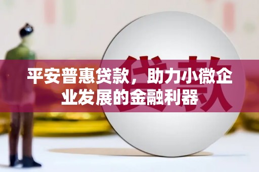 九台平安普惠贷款，助力小微企业发展的金融利器