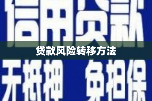 九台贷款风险转移方法