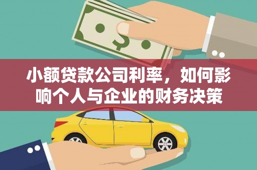 九台小额贷款公司利率，如何影响个人与企业的财务决策