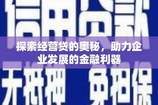 九台探索经营贷的奥秘，助力企业发展的金融利器