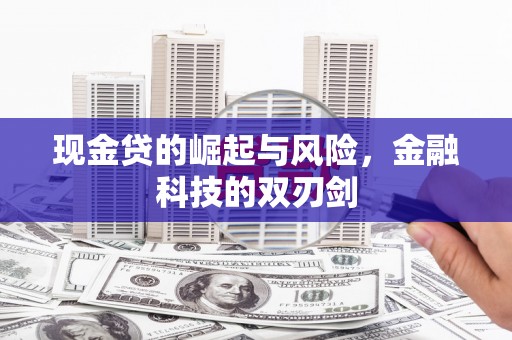 九台现金贷的崛起与风险，金融科技的双刃剑