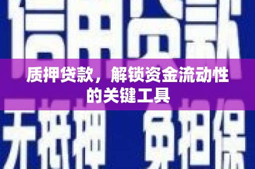 九台质押贷款，解锁资金流动性的关键工具