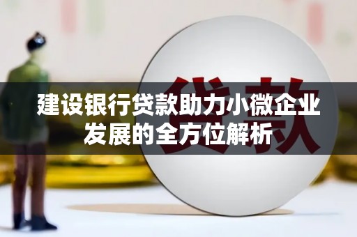 九台建设银行贷款助力小微企业发展的全方位解析