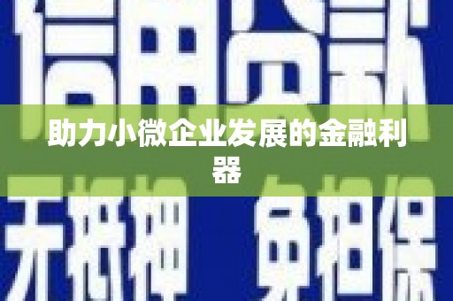 九台助力小微企业发展的金融利器