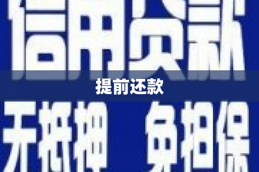 九台提前还款